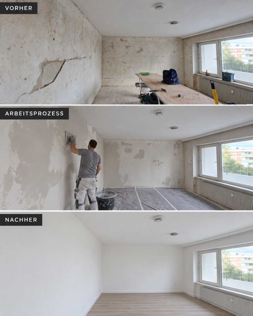 Ansicht zur Wand- und Wohnungsrenovierung – Bild 9